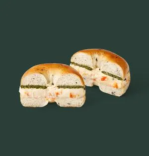 바질 토마토 탕종 베이글 샌드