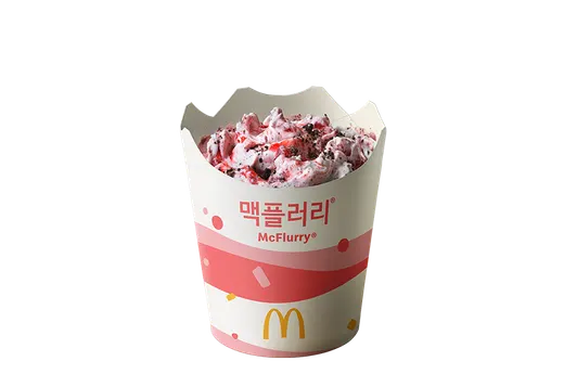 딸기 오레오 맥플러리