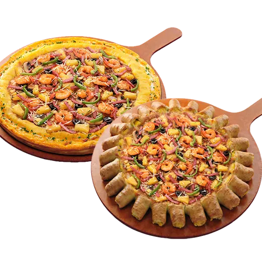 하와이안 쉬림프 피자