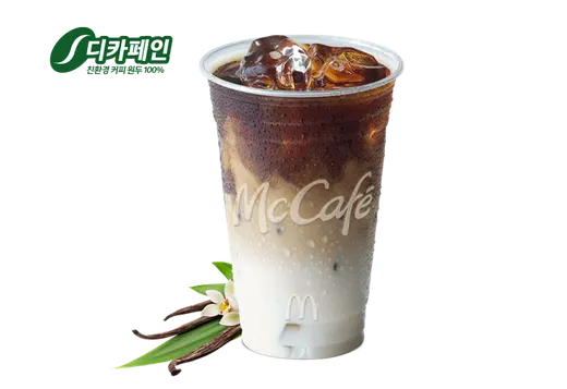 디카페인 아이스 바닐라 라떼 Large