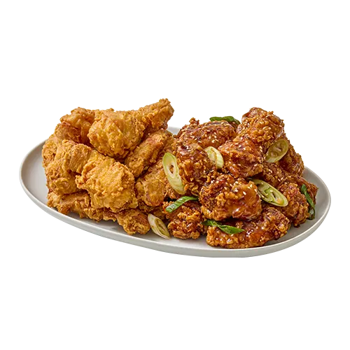 대파 간장 치킨 반반