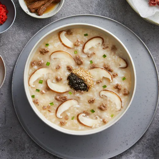 쇠고기버섯죽